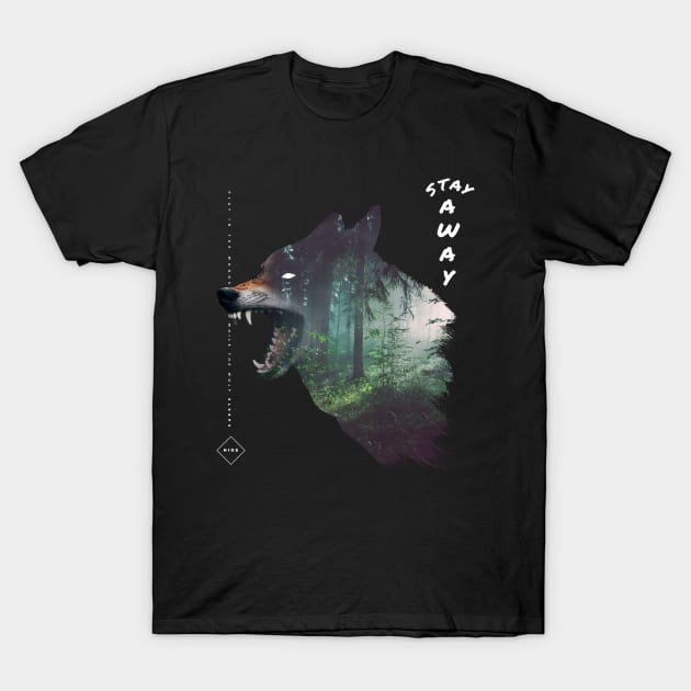 Wolf forest silhouette T-Shirt by LR_Collections